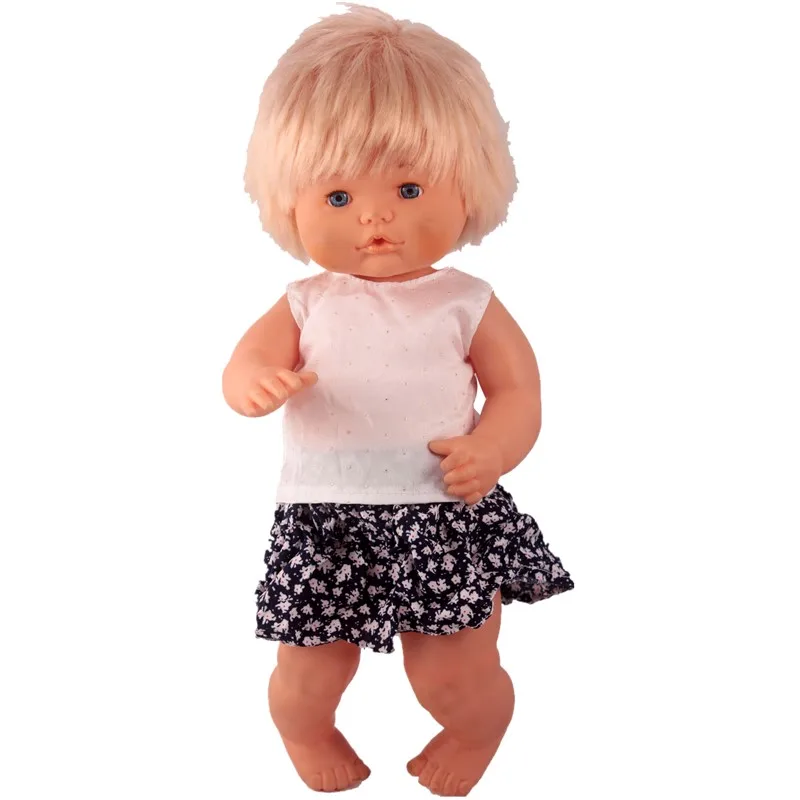 T-shirt skirt Одежда для кукол подходит 41 см Nenuco кукла Nenuco y su Hermanita 6-розовое платье для бальных танцев; комплект одежды; обруч для волос, браслет обувь - Цвет: T-shirt skirt
