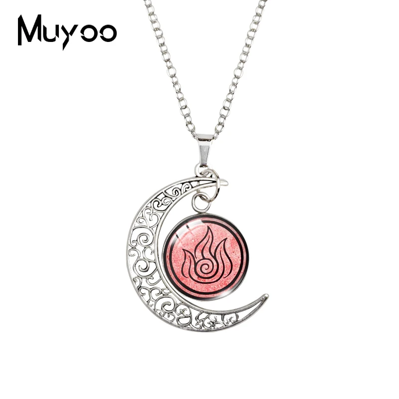 Фото 2020 New Avatar The Last Airbender Moon Necklace Printed Photo Pendant Glass Dome Necklaces Round Jewelry №3
