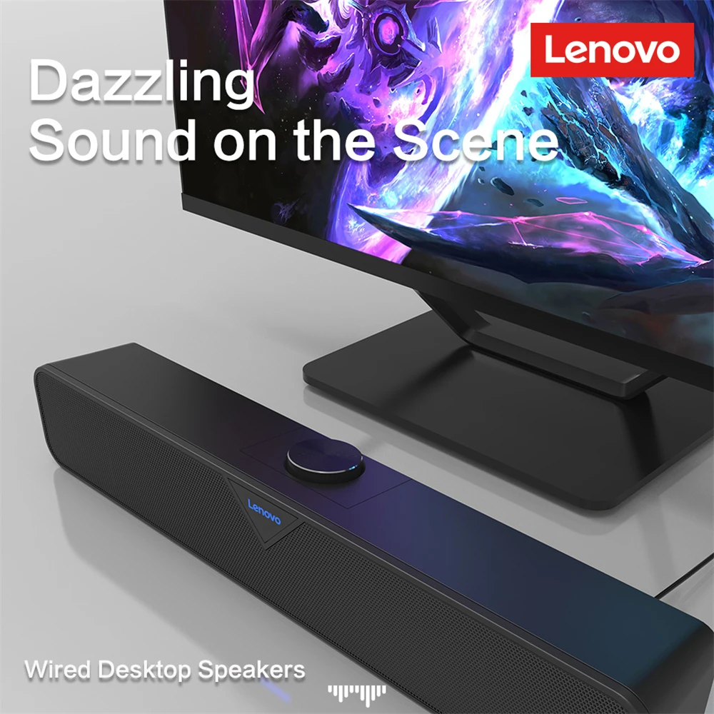 Компьютерная Колонка Lenovo L102 стереозвук сабвуфер динамик 3 5 мм Aux для Macbook ноутбука