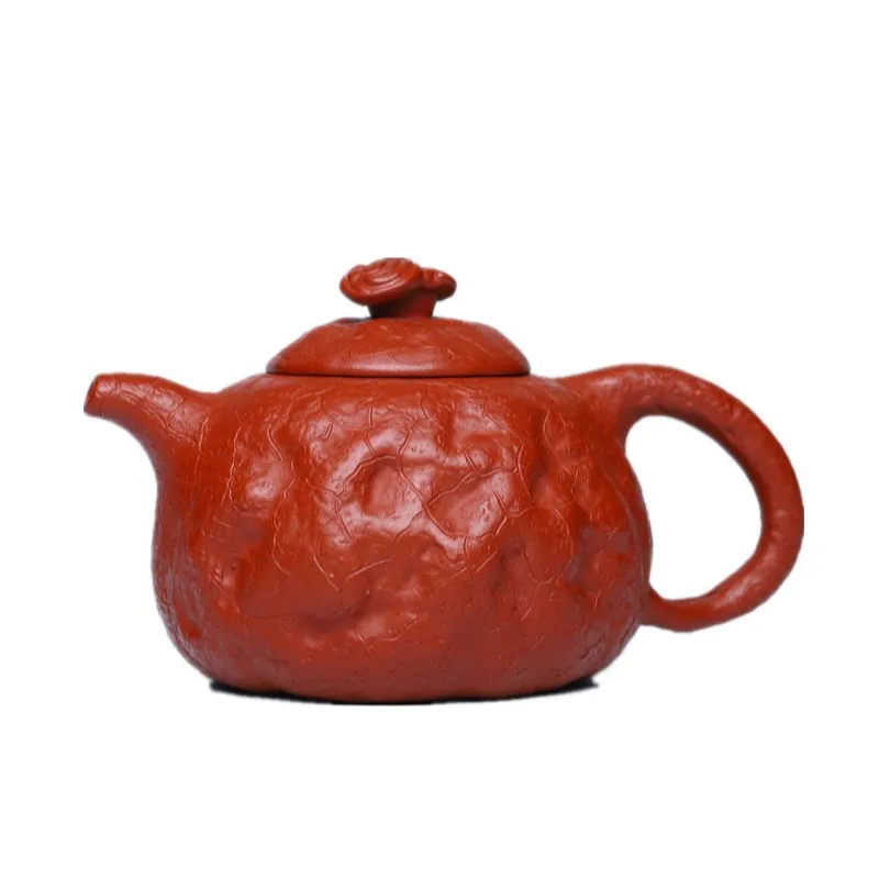 

Yixing purple clay teapot high quality Dahongpao full hand-made texture flower Ganoderma spring teapot