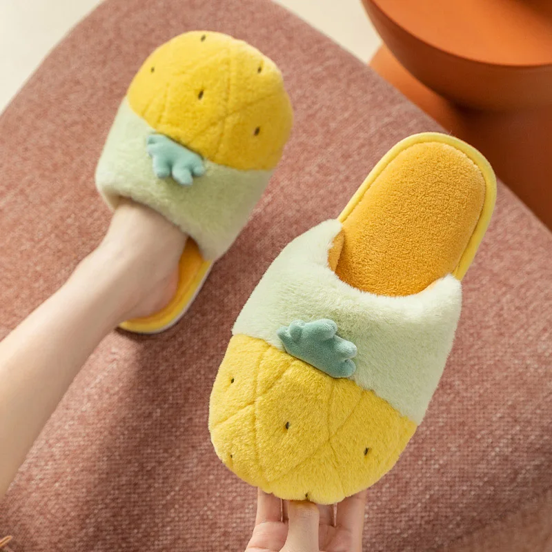 

2021 New Winter Comfortable Slippers Female Male Soft Plush House Shoes Indoor Anti-slip Men Women Warm Bedroom Soft Floor Flats