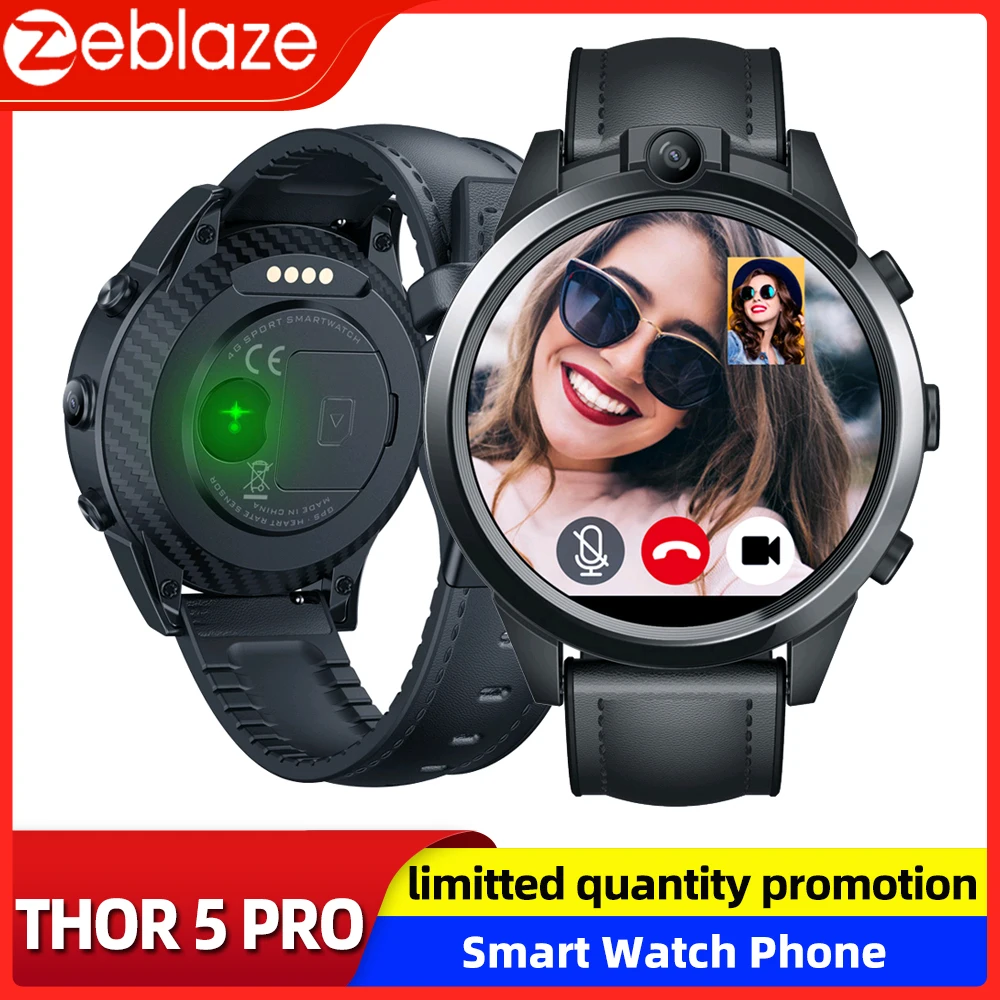 Смарт часы Zeblaze THOR 5 PRO 4G 1 6 дюйма 3 + 32 ГБ Мп|Смарт-часы| |
