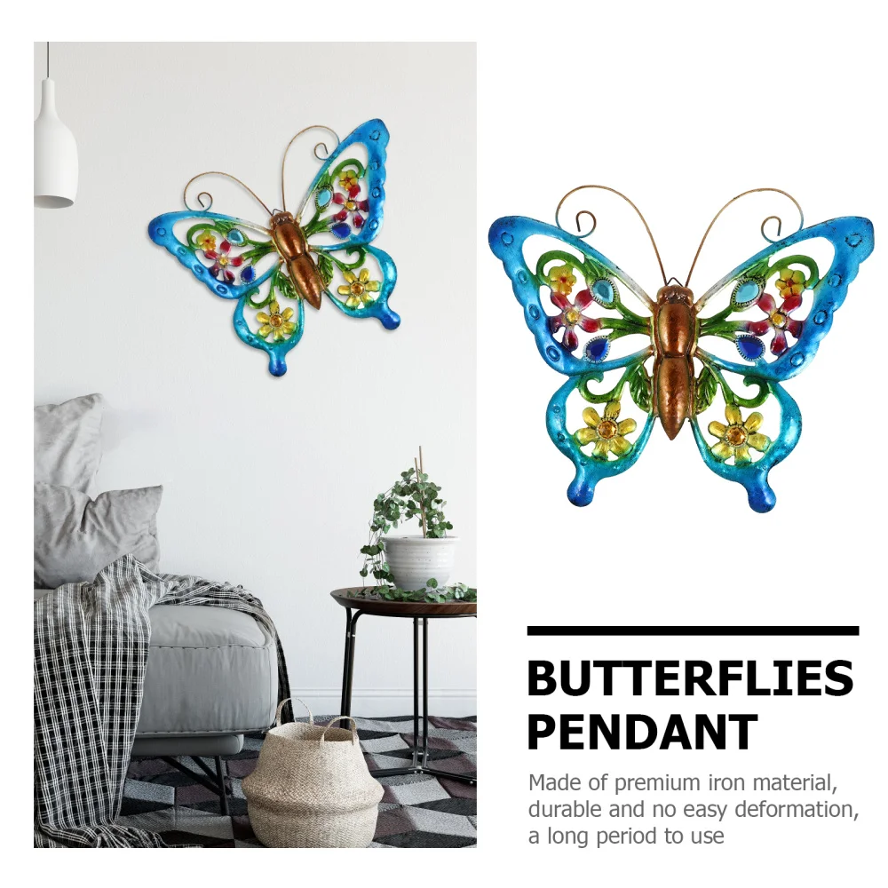 

Lovely Butterflies Pendant Wall Art Iron Butterflies Pretty Ornament for Home