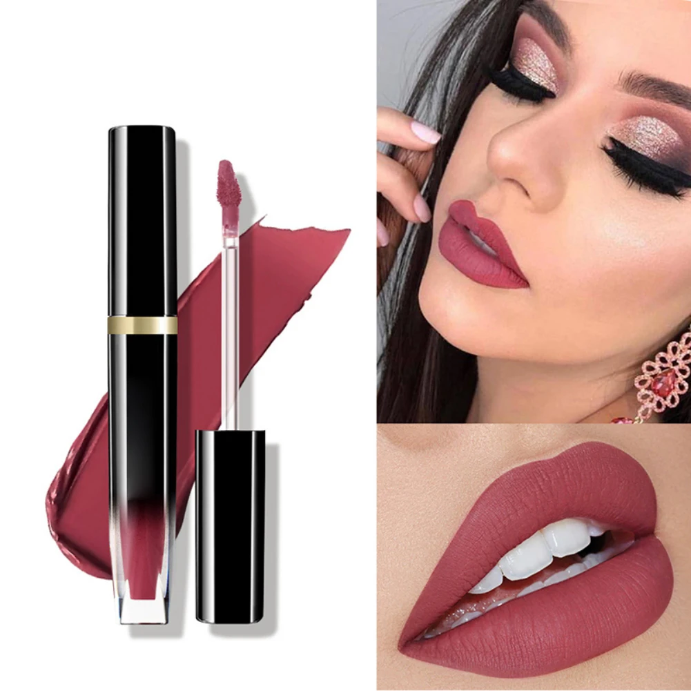 

Matte Liquid Lip Gloss Lip Liner Set Long Lasting Waterproof Liquid Lipstick Easy to Color 2.5ml