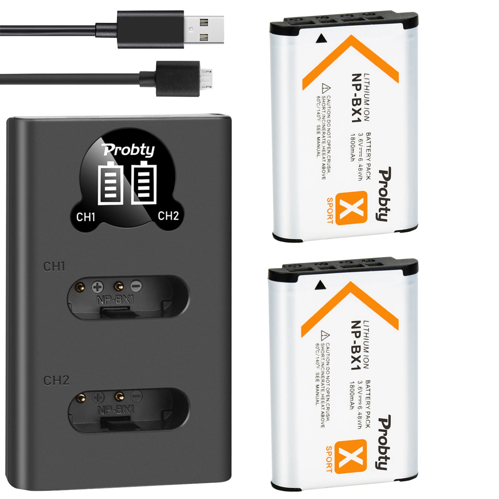2x NP BX1 аккумуляторы AKKU + двойное зарядное устройство со светодиодной подсветкой