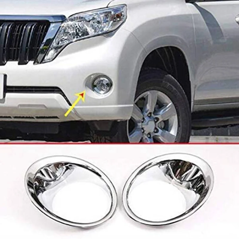 ABS Chrome Front and Rear Fog Lights Cover Trim Decorative Frame for Toyota Land Cruiser Prado FJ150 2014-2016 | Автомобили и