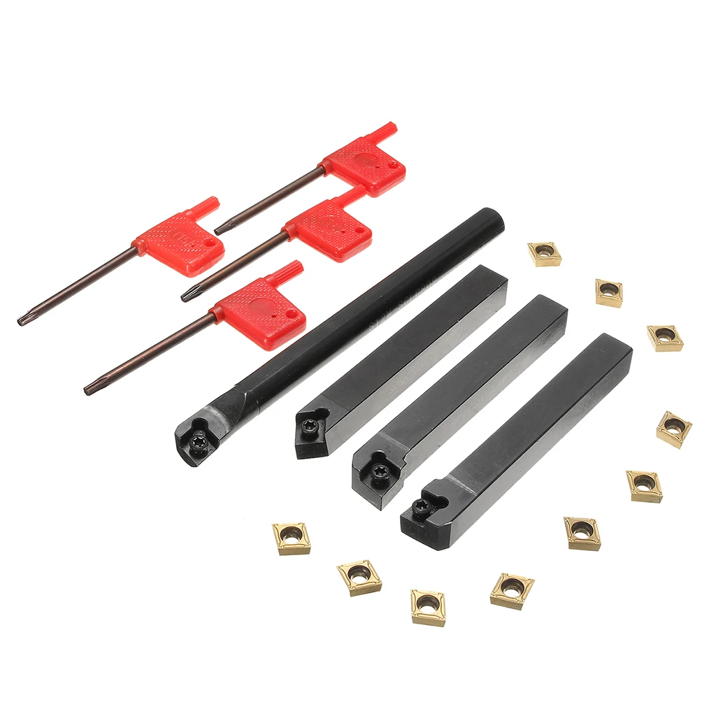 

4x Lathes Turning Tool Holder Boring Bar with 10pcs CCMT09T304