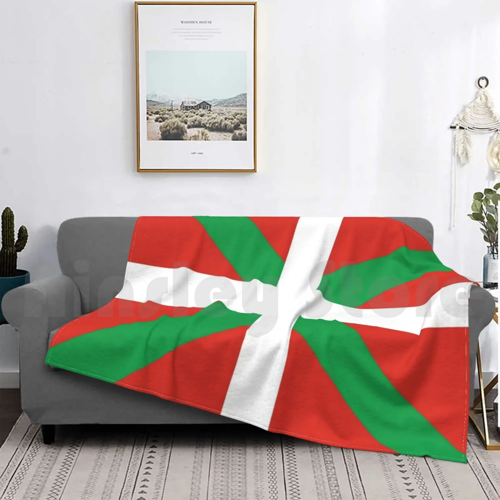 

Baskische Flagge Blanket For Sofa Bed Travel Basque Euskal Herriao Euskadi Alava Biscay Guipuzcoa Araba Bizkaia