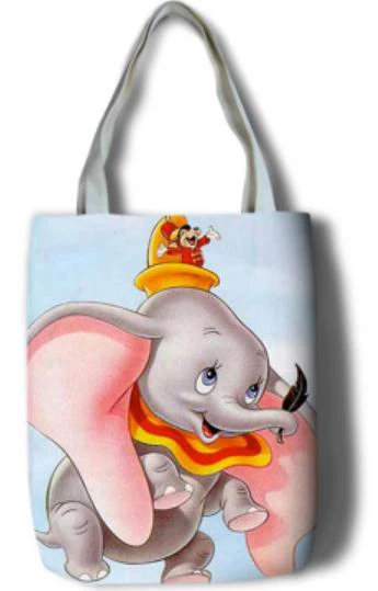 Камень Слон Дамбо Девушки Женщины Холст сумки на плечо большая сумка милый мультфильм школьная книга сумка для покупок - Цвет: Камень