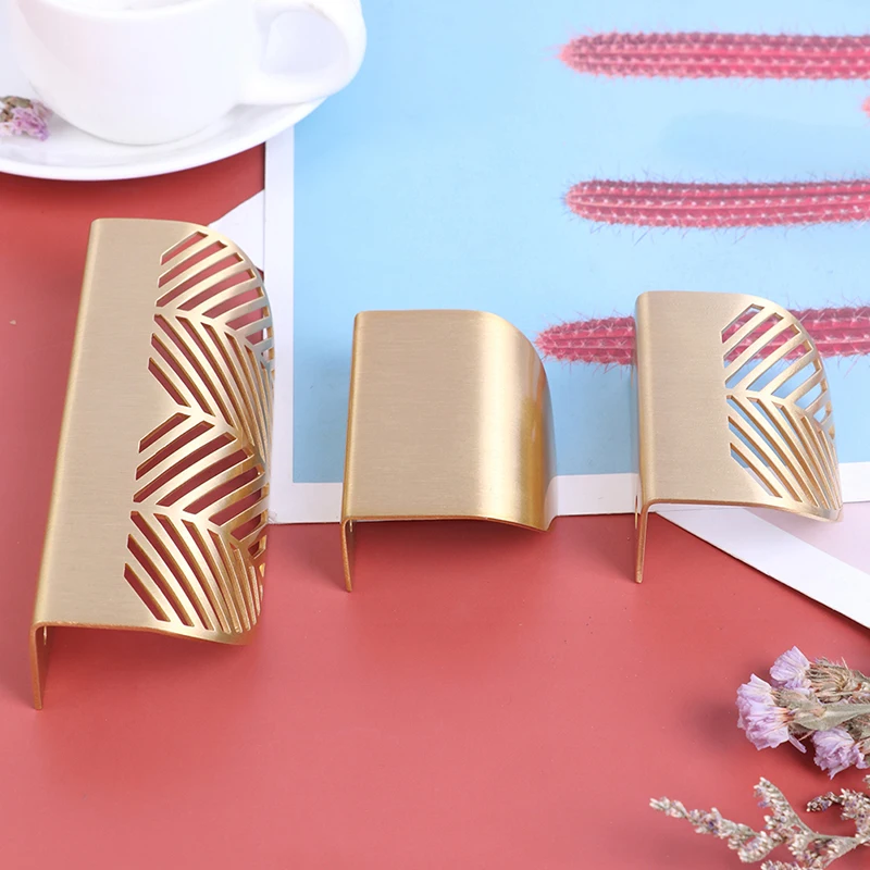 Мебельная ручка в форме листа латунная для шкафа гардероба ящика | Обустройство