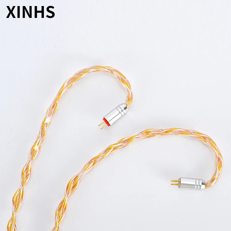 XINHS 8 Cores  Gold, Silver And Copper Mixed Wire  Audio Cable MMCX/0.78/TFZ/QDC  Connector For Andromeda SE535 Headset enlarge