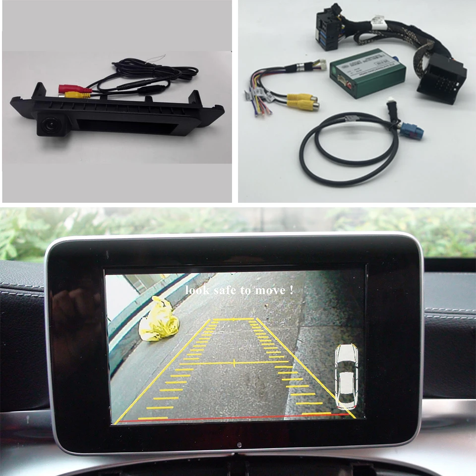 

HD камера заднего хода Камера для Mercedes GLE (W166) NTG5.0 Интерфейс адаптер использования парковочной Передняя камера заднего вида дисплей Камера ди...