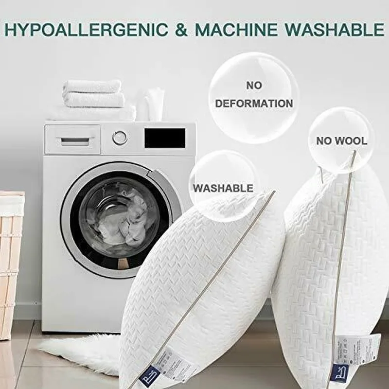 

BedStory Bamboo Fiber Queen Bed Pillows Are Comfortable and Beautiful Foldable and Light and Comfortable Pillows for Bedroom