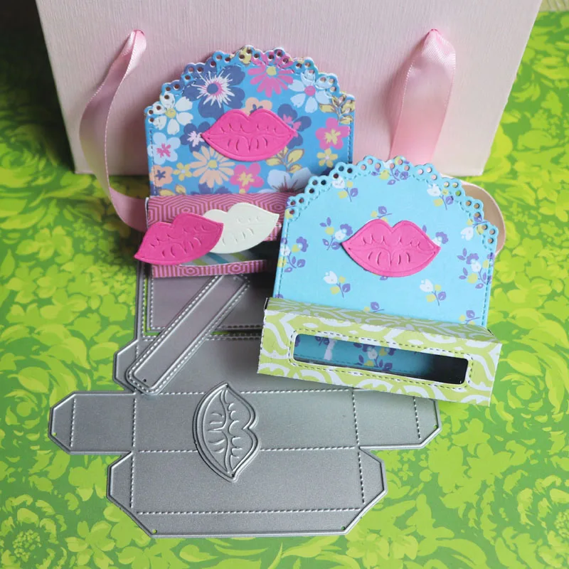 Режущие штампы коробочка под бальзам для губ Скрапбукинг оформление открыток