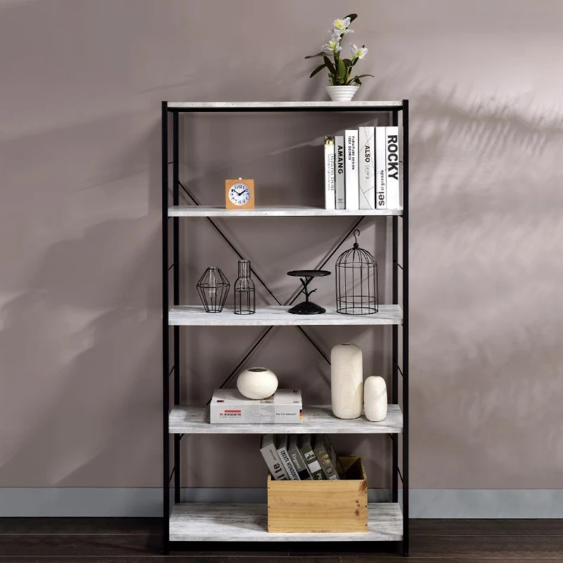 

Деревянный металлический книжный шкаф, книжная полка для хранения Организатор Дисплей дома декоративная вешалка мебель