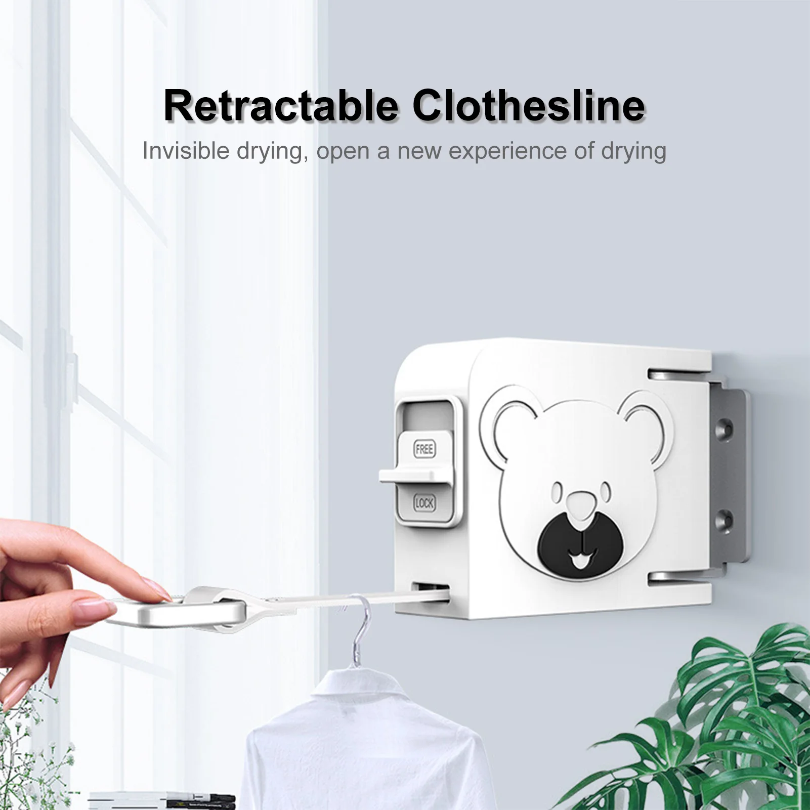 Выдвижная линия для одежды расширенная сушки с 34 шт. подвесным отверстием