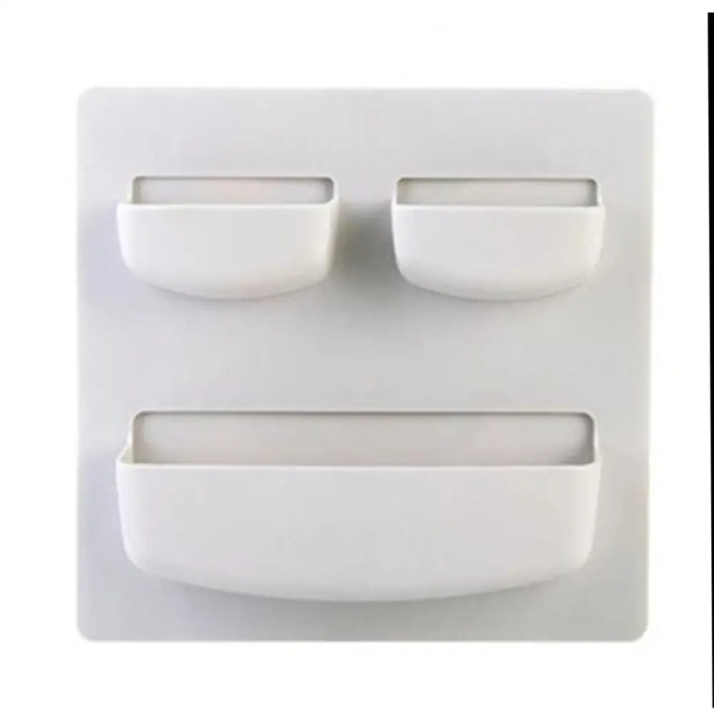 

1 Pcs Wall-Mounted Free Punch Hook Kitchen Bathroom Household Storage Bag Storage Wall Shelf Tool