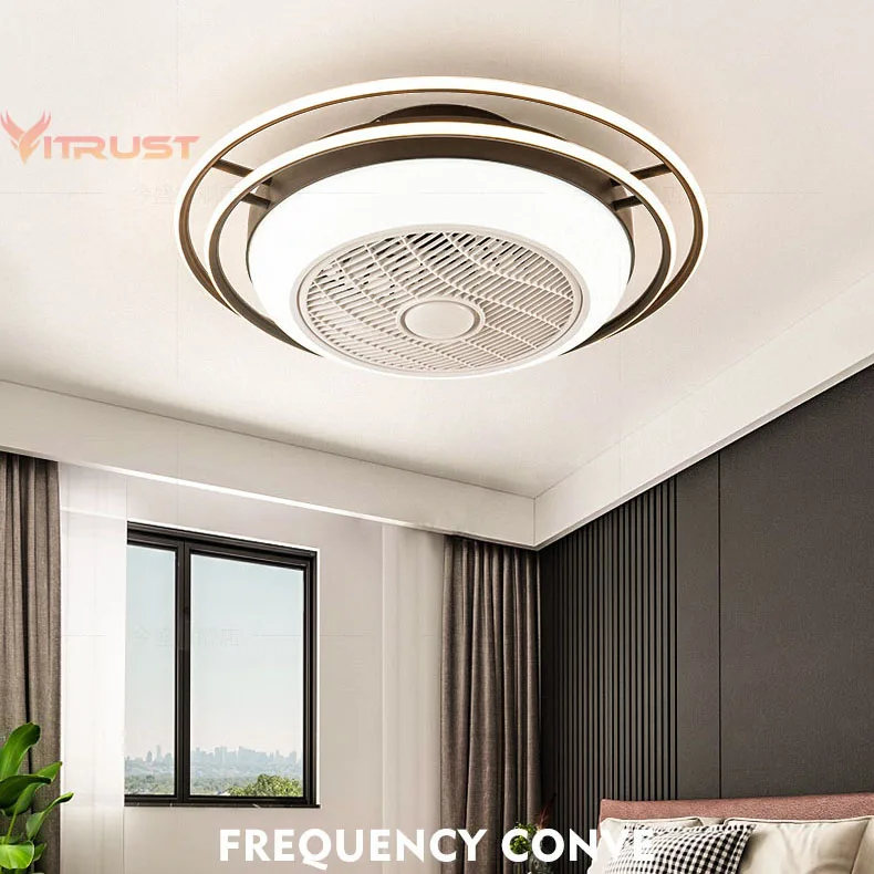 

Скандинавский Невидимый потолочный вентилятор, лампа для спальни, потолочный вентилятор для дома, гостиной, современный минималистичный в...