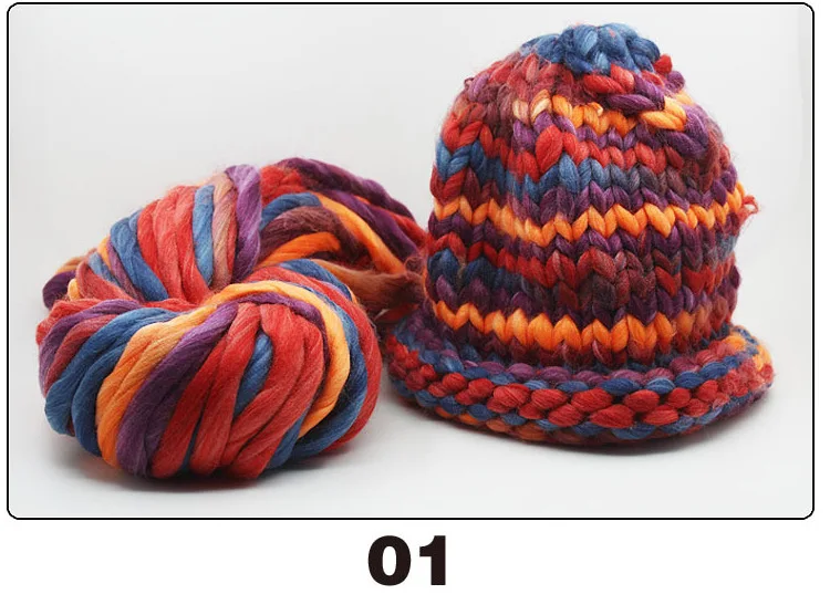 Толстый вязаный шерстяной шарф 250 г супермягкий сделай сам цветной головной убор