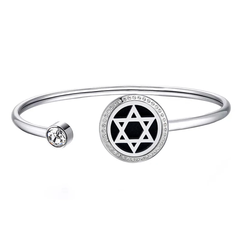 20mm with crystals 20 мм магнит лотоса может вихнуть вверх и вниз аромат медальон из нержавеющей стали браслет распылитель эфирных масел браслет с Медальоном(Прямая поставка - Окраска металла: 20mm with crystals