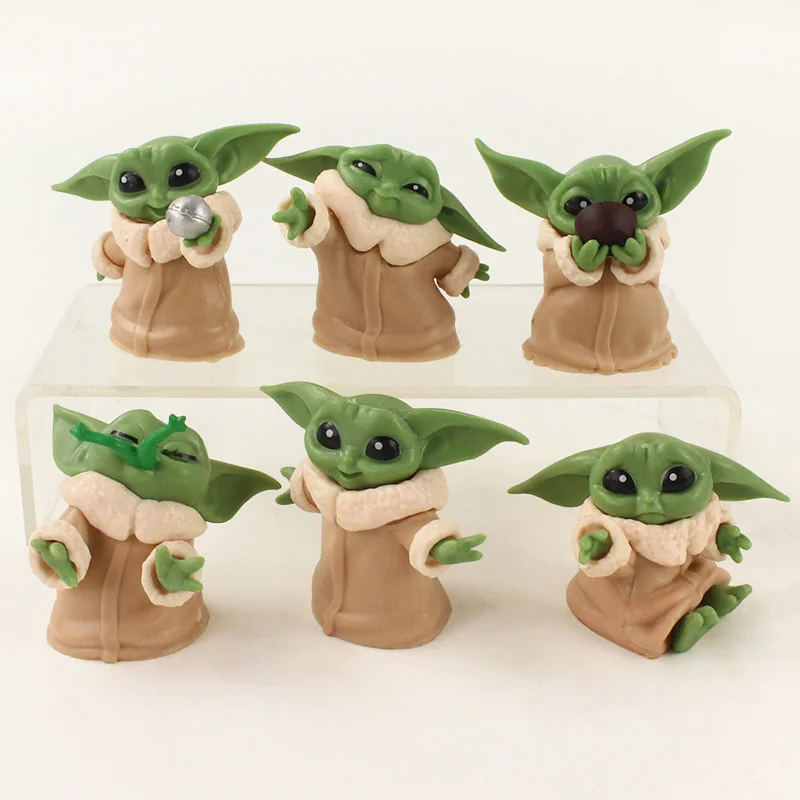 5-6 см 6 шт./лот Звездные войны Baby Yoda ПВХ экшн-фигурка игрушка брелки кулоны модели
