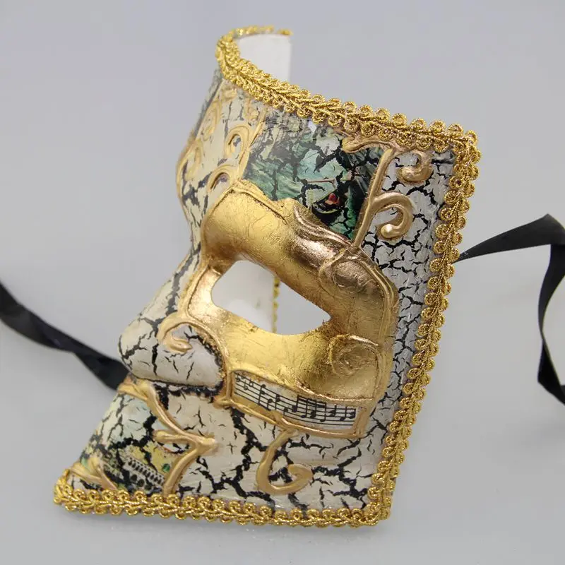 Новая итальянская Венецианская Ретро квадратная маска на все лицо с ручной