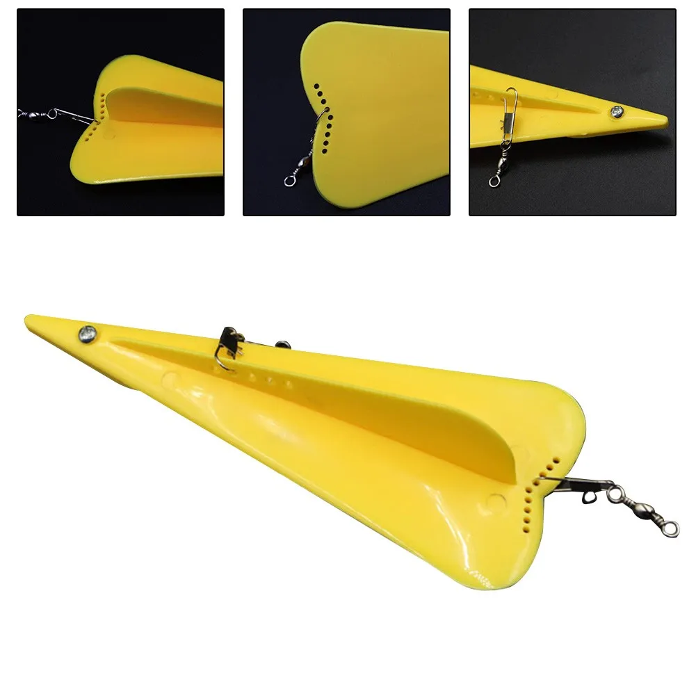 

Fishing Accessories Diving Board Yellow 17.8*7.5cm Fishing Equipment Rigging Swivel Trolling Diving Board Sea Fishing Parts