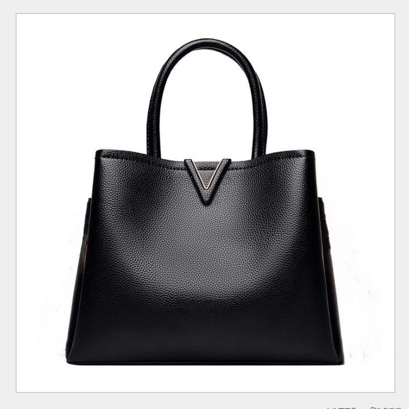 

Новинка 2021, Роскошная большая брендовая Европейская и американская женская сумка из воловьей кожи с узором Личи, универсальная сумка, сумка...