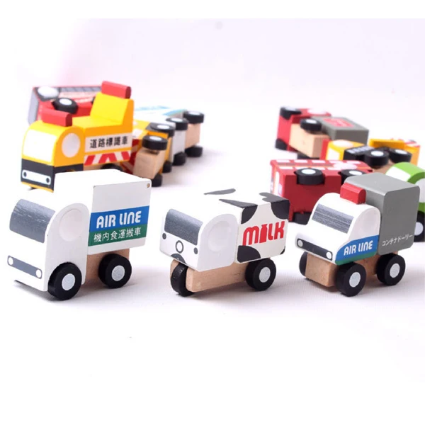 12 шт. новая деревянная модель автомобиля игрушки развивающие для детей такси