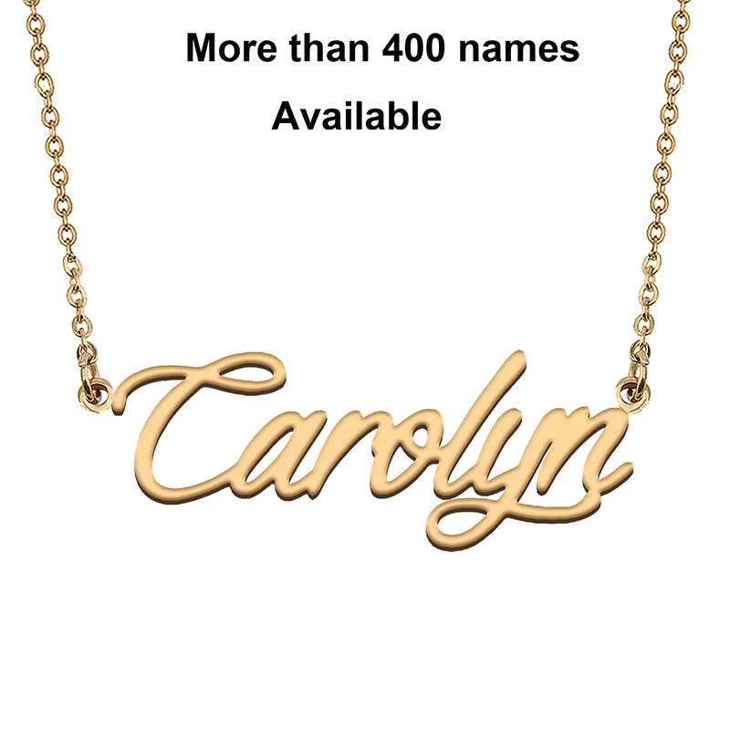 

Cursive Initial Letters Name Necklace for Carolyn Birthday Party Christmas New Year Graduation Wedding Valentine Day Gift