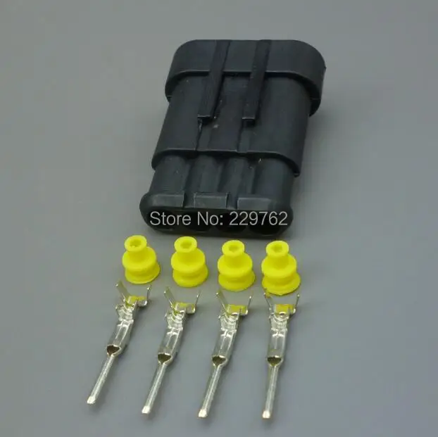 shhworldsea 1sets 4 pin 1.5MM waterproof wire connector female male electric fuel pump harness plug 282106-1 282088-1 | Автомобили и