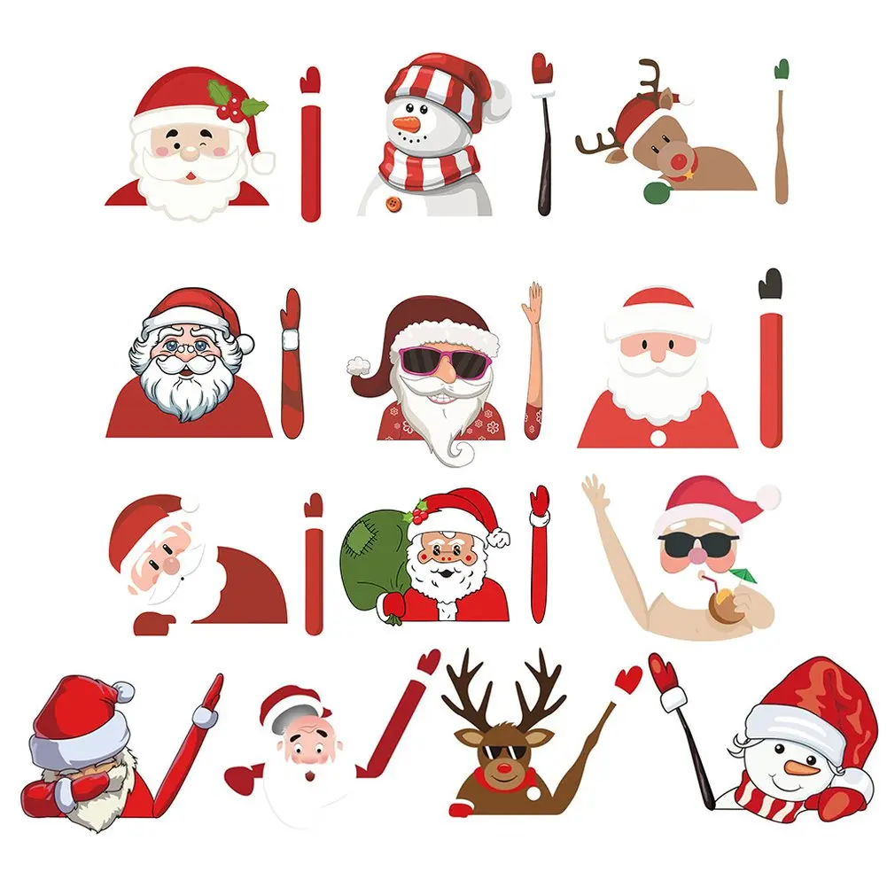 Рождественские персонализированные наклейки для автомобиля рождественские