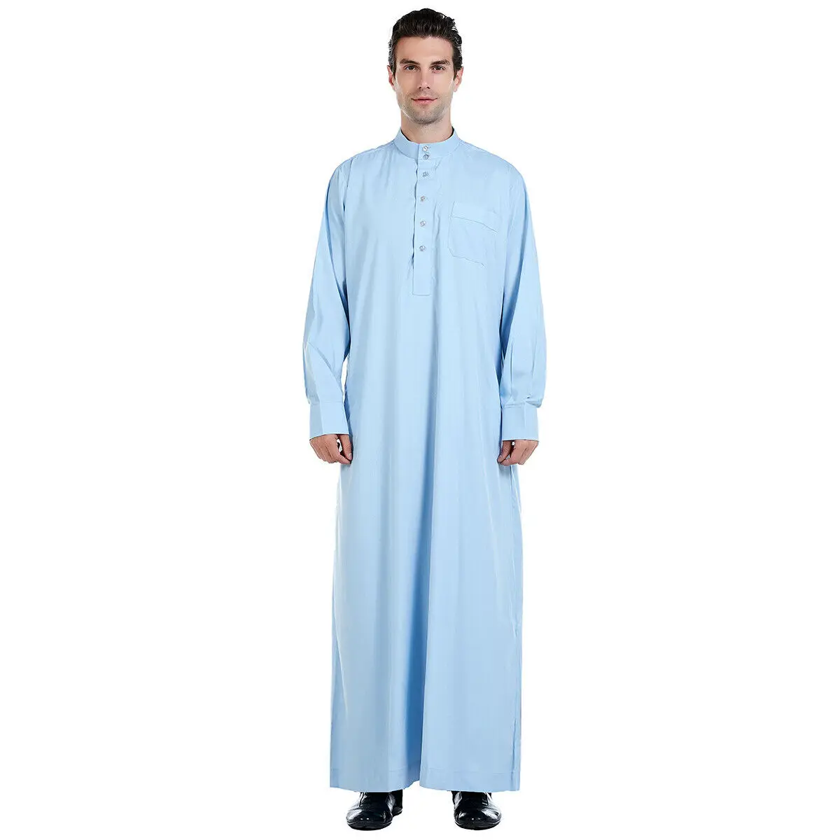 Dubai Mens Robe Long Sleeve Saudi Abaya Arabic Thobe Jubba Thoub Daffah Kaftan Middle East Islamic Thawb Muslim Dress | Тематическая