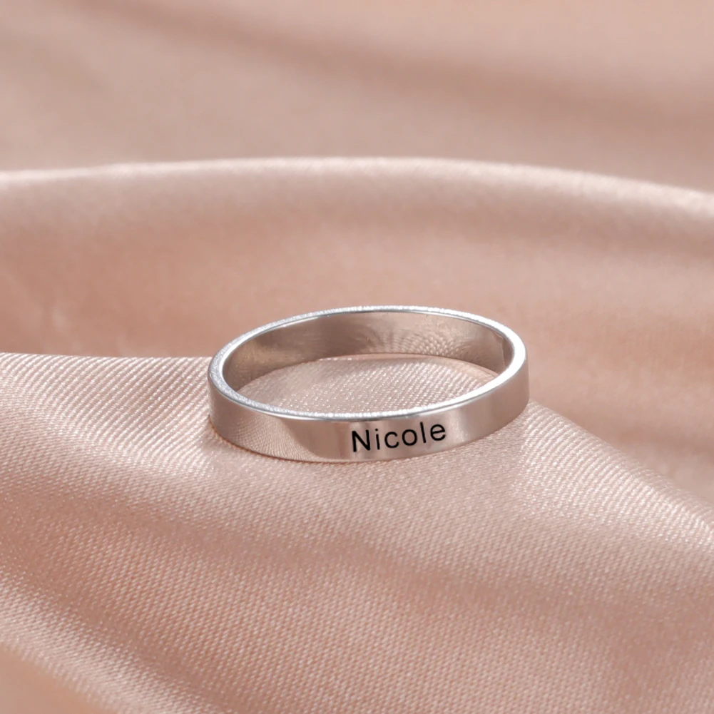 Lemegeton персонализированное именное кольца для мужчин и женщин с гравировкой имени