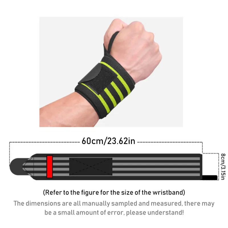 

1 Pair Wristband Wrist Support Weight Lifting Gym Training Wrist Support Brace Straps Wraps Elastic Breathable Wristband