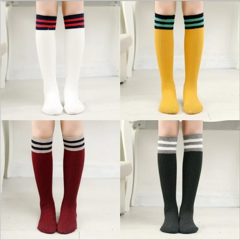 

Autumn Children's Cotton Striped Sports Two Bar Socks Student Candy Bar Breathable Basketball Children's Socks 7-12 Years Old