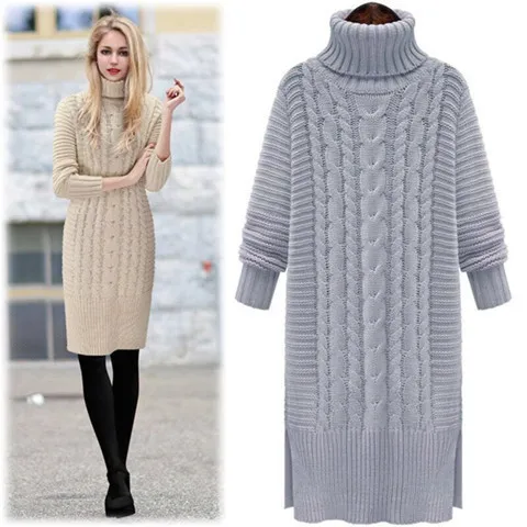 New Mid-long Pullover high-collar sweater in autumn and winter Europe America | Женская одежда