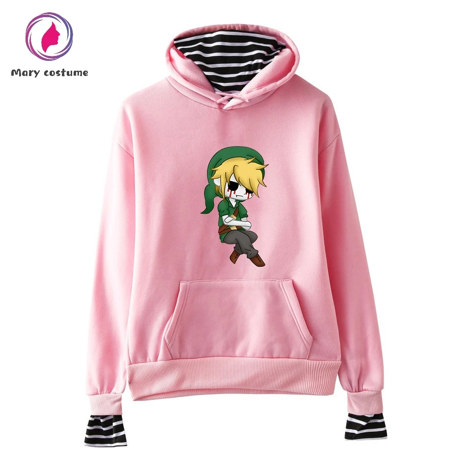 Толстовка в страшном стиле с имитацией двух хлопковых капюшонов Мужская модная