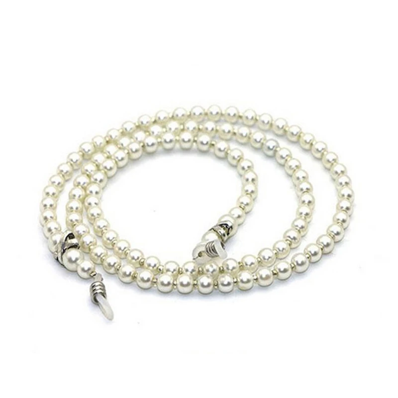 Модная шикарная портативная цепочка для солнцезащитных очков жемчужная