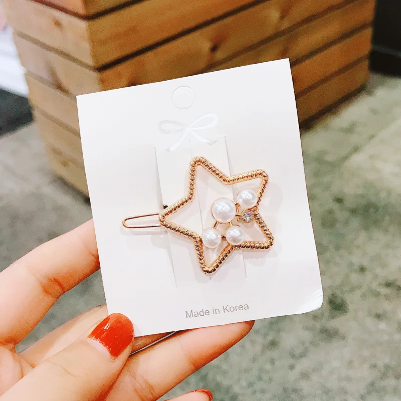 Новые модные женские заколки аксессуары для волос корейские Кристаллы Стразы