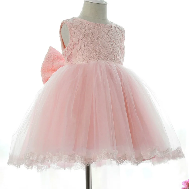 

Girl's Vest Kids Princess Dresses 2022 New Summer Flower Girl Dress Fashion Children Clothing Lace Girls' Clothes Dress Bow