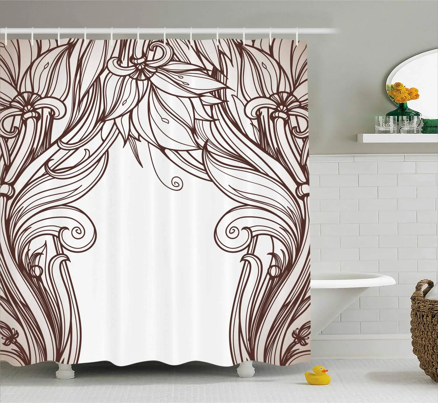 В стиле АР нуво занавеска для душа винтажная викторианская Ренессанс изогнутые