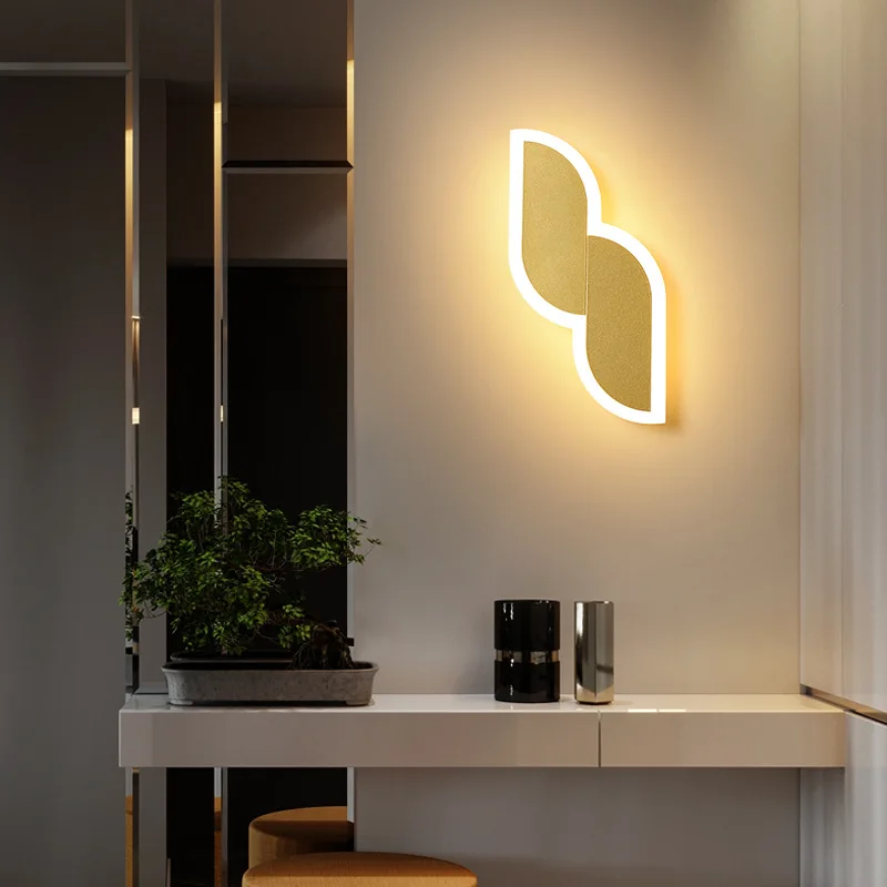 Light luxury bedroom bedside wall lamp simple modern minimalist personality living room background corridor | Лампы и освещение