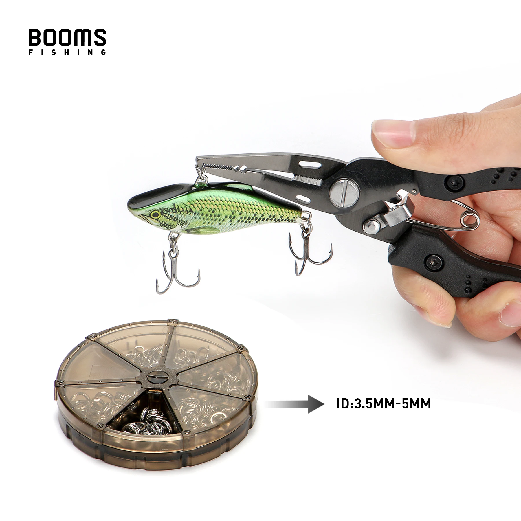 Booms Fishing H04 New Pliers Scissors Curved Nose Stainless Steel Plier Braid Cutters Crimper Hook Remover Tool | Спорт и