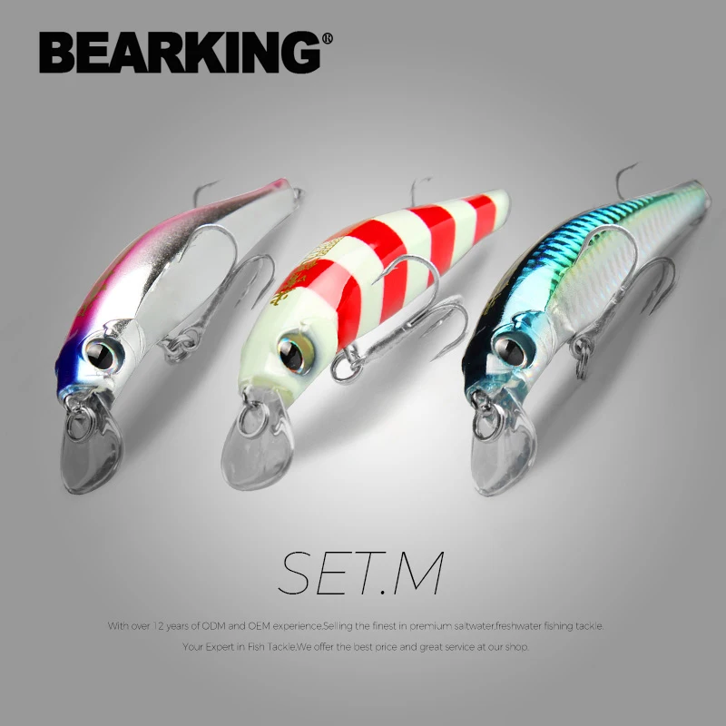 Рыболовные приманки-джеркбейты BEARKING 3 шт. в комплекте 10 5 см 16 г 8 тонущие приманки