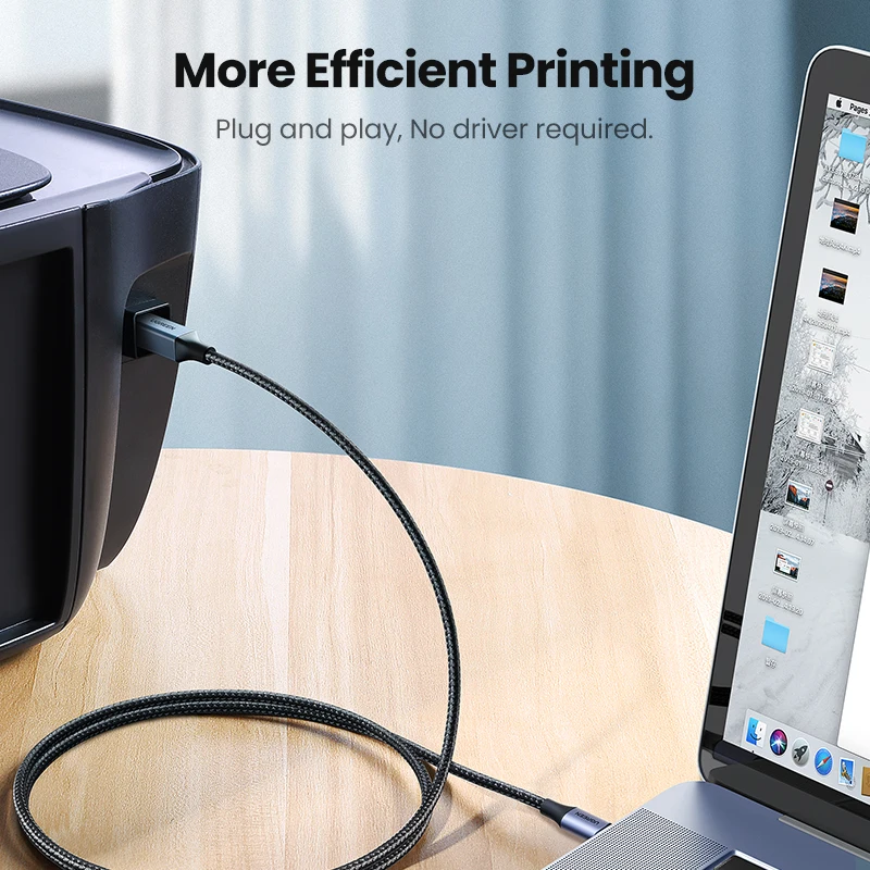 Ugreen USB C к Type B 2 0 кабель для нового MacBook Pro HP Canon Brother Epson Dell Samsung принтер сканер