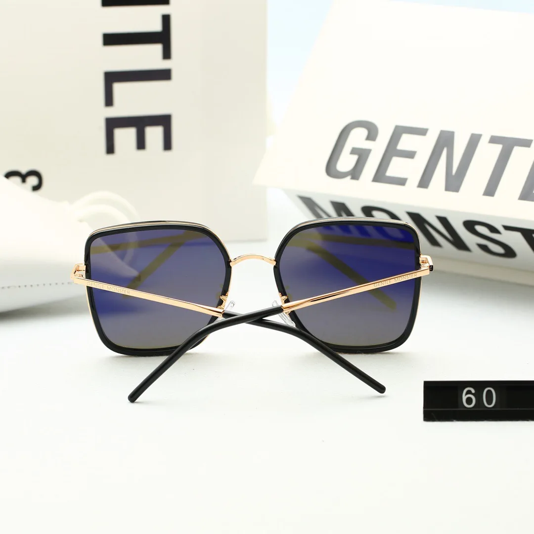 

Fashion Designer Gentle Women Men Metal Frame Driving Monster MuMu GM Sunglasses Square Polarized Shades Glasses Female Eyewear