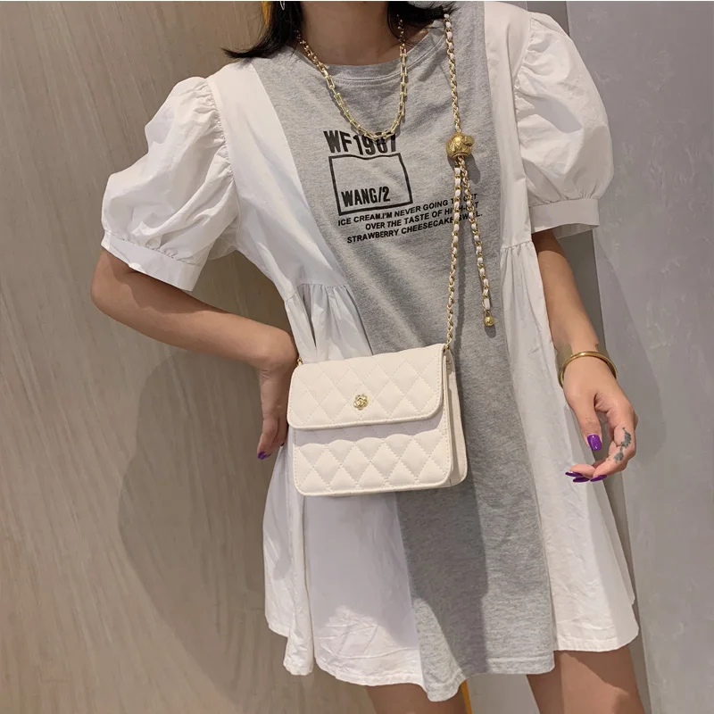 Сумка для женщин сумка и клатч с ромбовидной сеткой на цепочке ношения весной