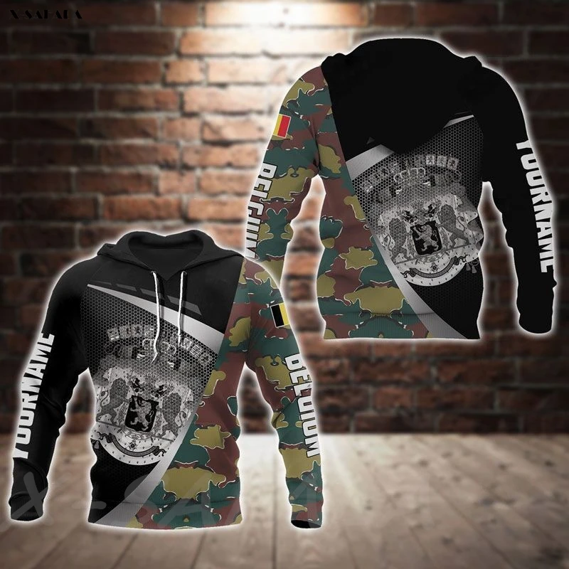 

BELGIUM SOLDIER MILITARY CAMO COAT OF ARMS 3D Printed Man Female Zipper HOODIE Pullover Sweatshirt Hooded Jersey Tracksuits