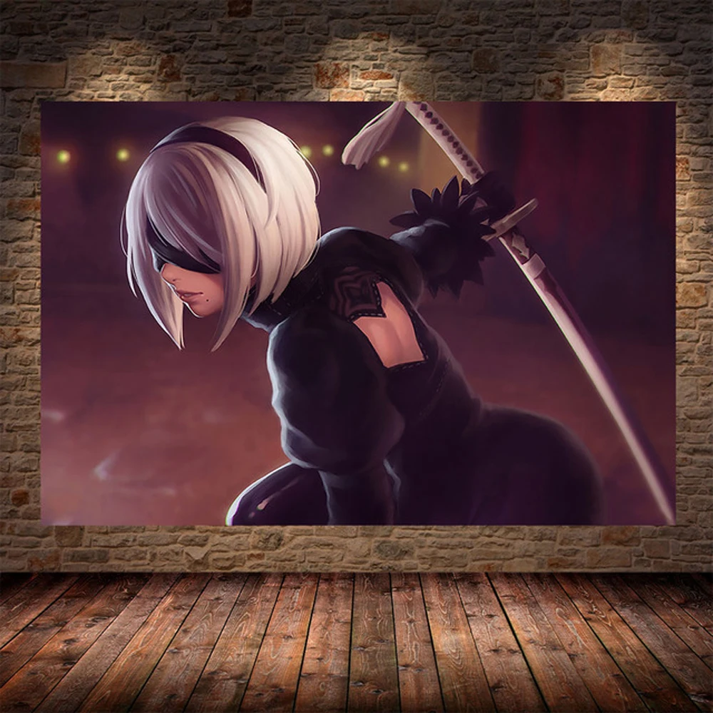 

Nier Automata Posters Fight Game Canvas Painting Girl Japan Anime Wall Art Prints Pictures For Living Room Decoration